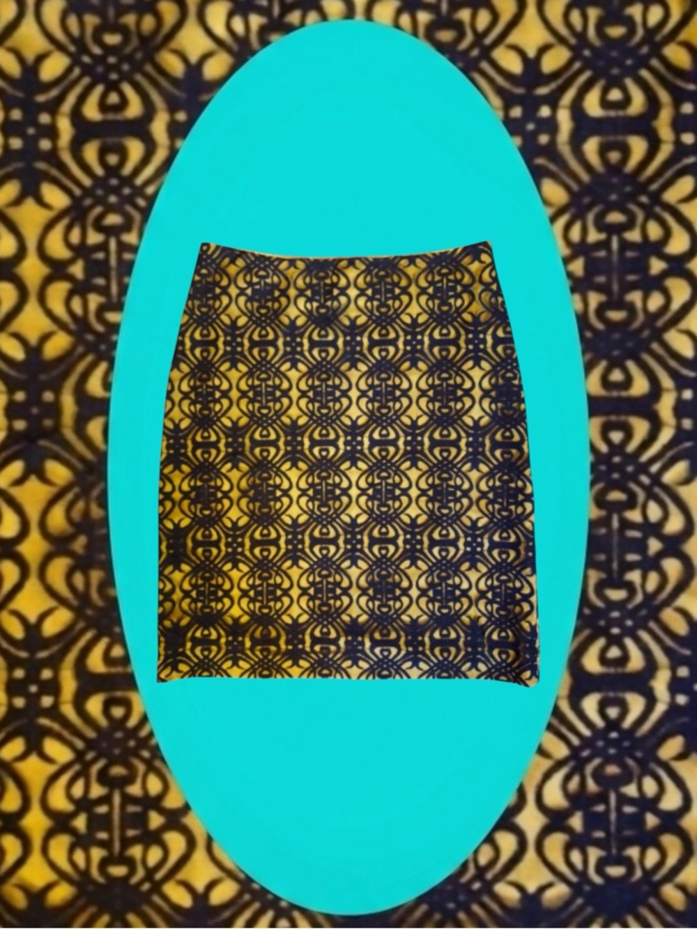 Coldwater Creek Retro Gothic Formal Black Yellow Lace Overlay Skirt 8